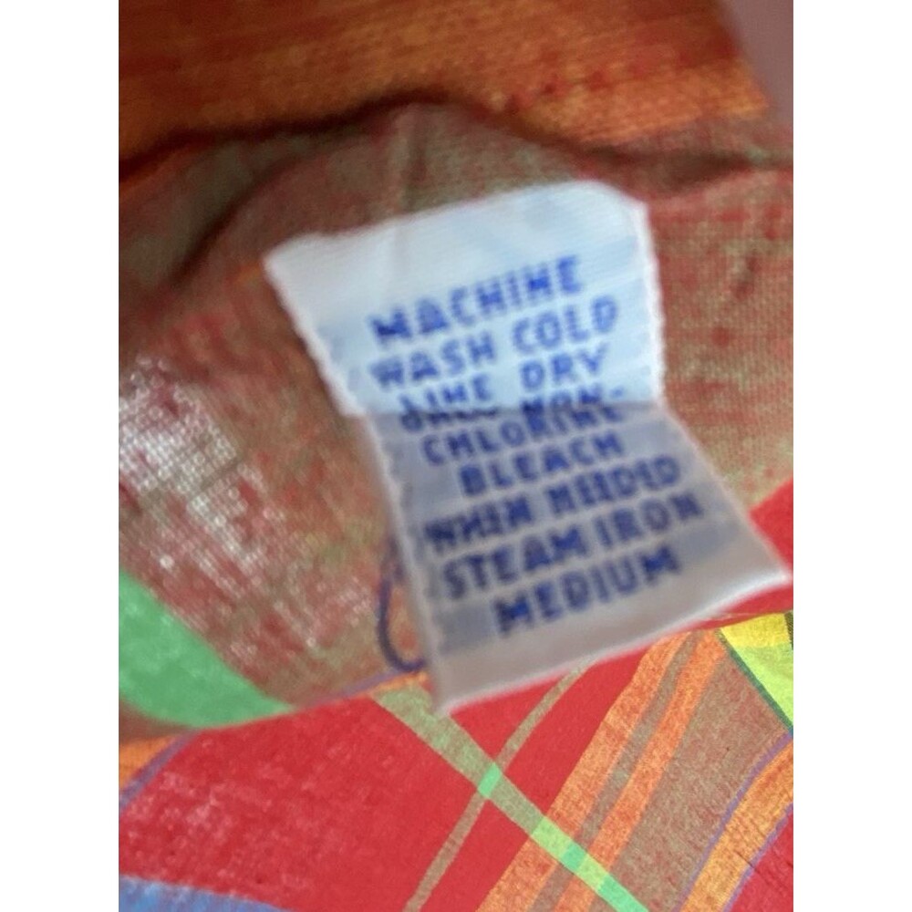 VTG Ralph Lauren Indian Madras Shirt Mens L Hand‎ Woven Plaid Button Down Preppy - Picture 12 of 13